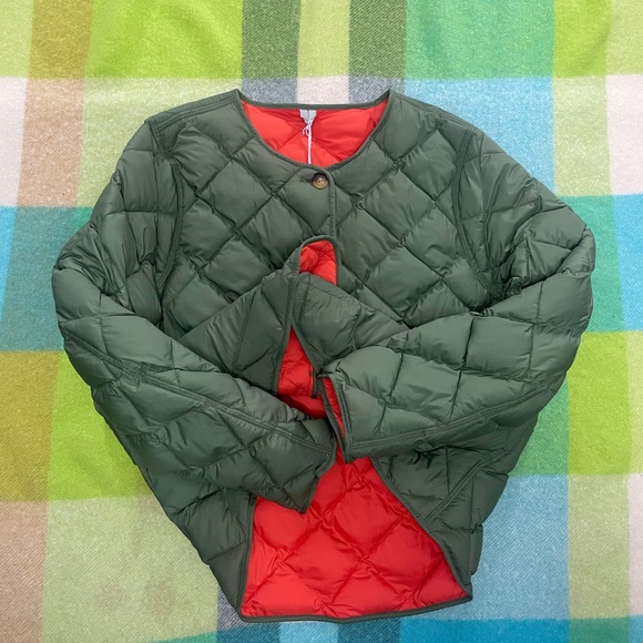 Vineyard Vines Women's Reversible Quilted Bomber Style Jacket Loden - Picture 2 of 5